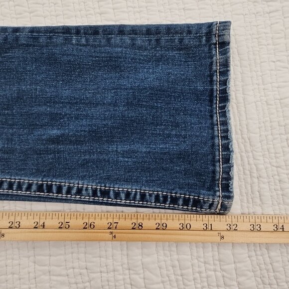 Miss Me Signature Boot Cut Rhinestone Jeans Women's 29 (29x32) EUC Bling Cross - Picture 8 of 16